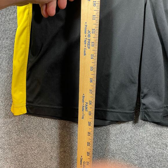 Nike Dri-Fit Live Strong Gym Shorts Men's Medium Black/Yellow Stretch Active - Picture 3 of 10